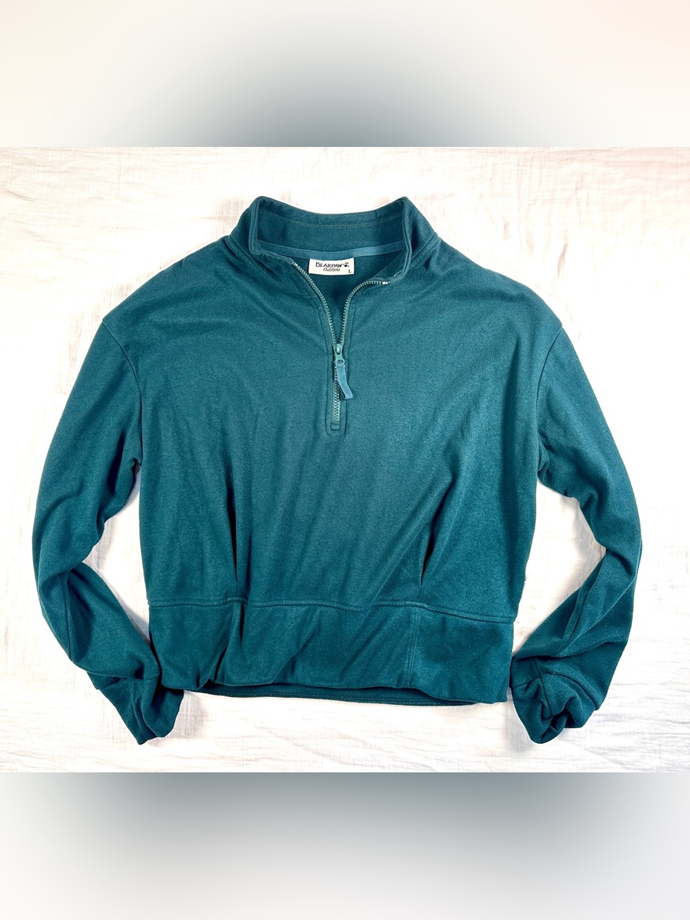 BearPaw Men’s Hunter Green Half-Zip Pullover Sweater
